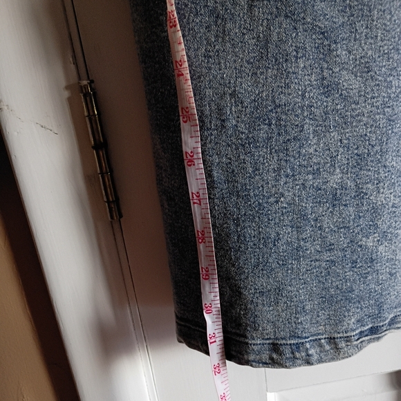 rue21 Blue Acid Wash Denim Mini Bodycon Dress Tie Front Adjustable Straps S - Picture 5 of 11